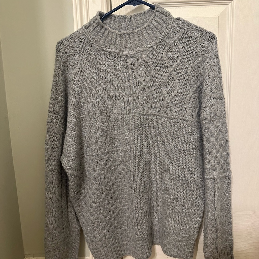Cozy Gray Knit Sweater